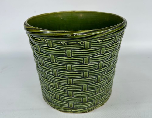 Victorian majolica wicker - majolica,