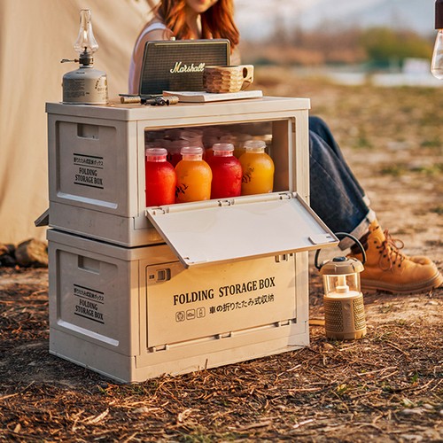 Folding camping storage box - storage,