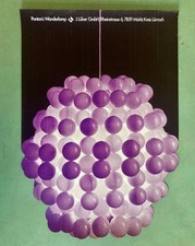 1968 Verner Panton's Ball Lamp Lüber Original Vintage Poster Poster