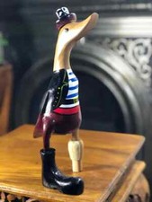 Wooden Pirate Duck Painted