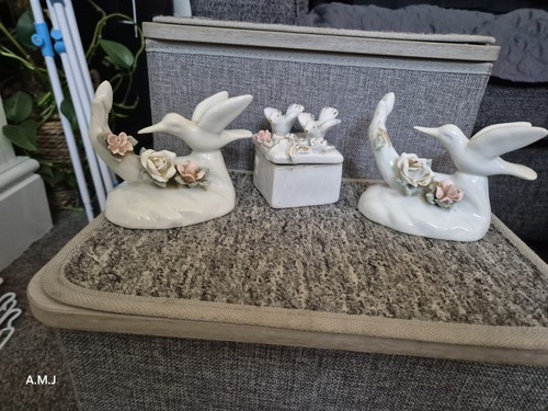 Porcelain dove figurine bundle - porcelain,