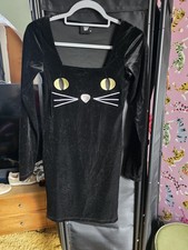 Lazy Oaf Velvet Cat Dress Size