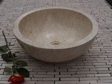 Stone Marble Sink Wash basin Cream 40 cm ( wa002 ) Bathroom vanity