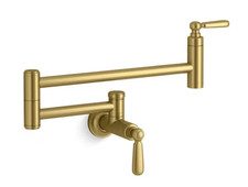 Kohler Edalyn K-28359-2MB Wall Mounted Kitchen Pot Filler Faucet Moderne Brass