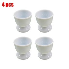 4pc White Plastic Egg Cup
