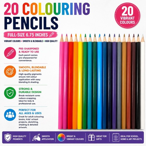 Colouring pencils full size - 20,