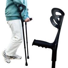 Black Crutch for Adults Men Open Cuff Elbow Crutches Unisex-- 1 SINGLE CRUTCH UK