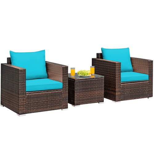 Patiojoy 3pcs patio rattan - 3pcs,