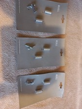 IKEA RULL 6 x Drawer pulls/Knobs Brushed Chrome New & Sealed. bolts blemished