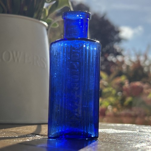 Victorian blue glass - oz,
