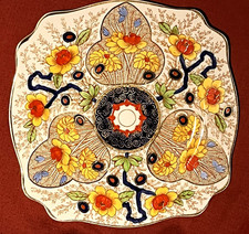 VINTAGE 1930'S ROYAL STAFFORDSHIRE CAIRO 9 inch SQUARE LUNCH PLATE EXCELLENT