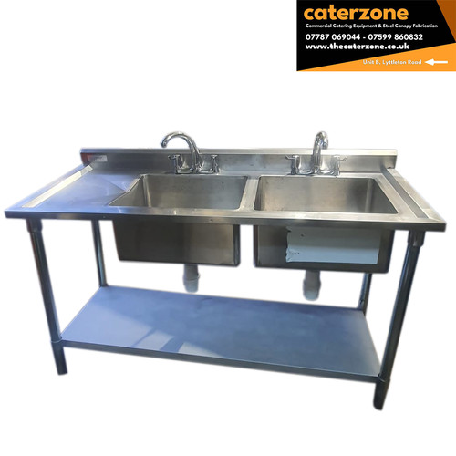 Commercial double sink with - double,