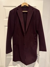 Zara Burgundy Overcoat Men’s Size S