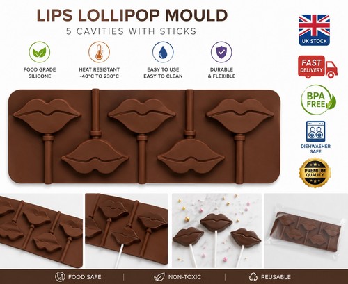 Silicone kissing lips lollipop - lips,