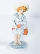Royal Osborne Childhood Memories Girl Figure Bucket Spade Beach Seaside | 5 Inch