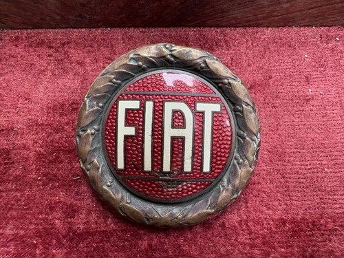 Vintage enamel fiat grille - fiat,