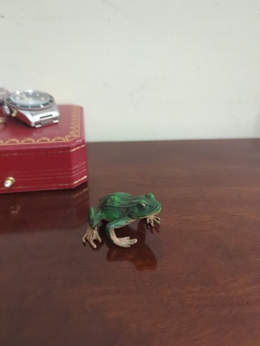 Large antique bronze - large, frog