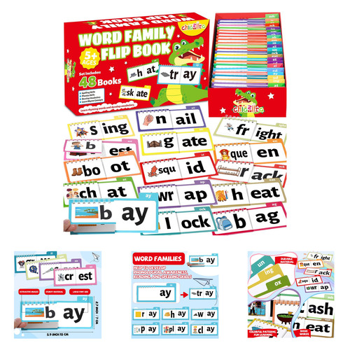 Word family flip books - flip, of