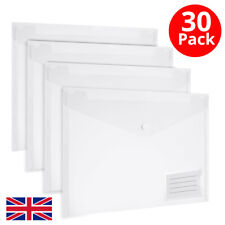 30 A4 PLASTIC DOCUMENT WALLETS