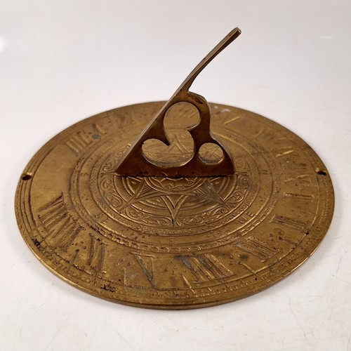 Brass sun dial roman - brass,