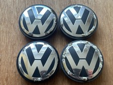 x4 Original Volkswagen Golf Passat  65mm Alloy Wheel Centre Caps Set Pre 2013