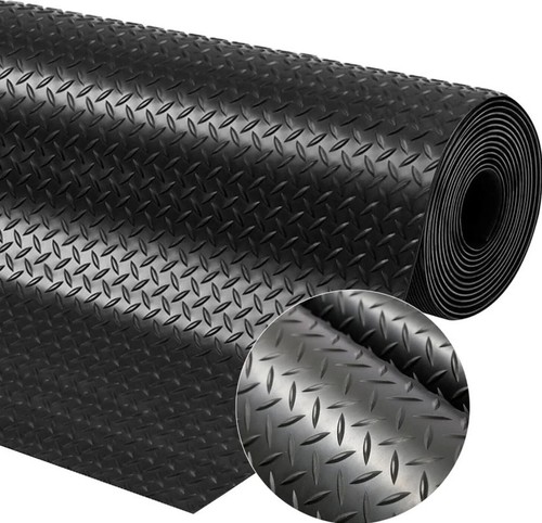 Diamond rubber flooring mat - rubber,
