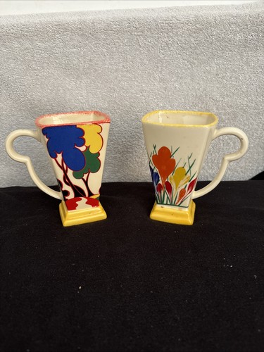 Clarice cliff style beakers - style,
