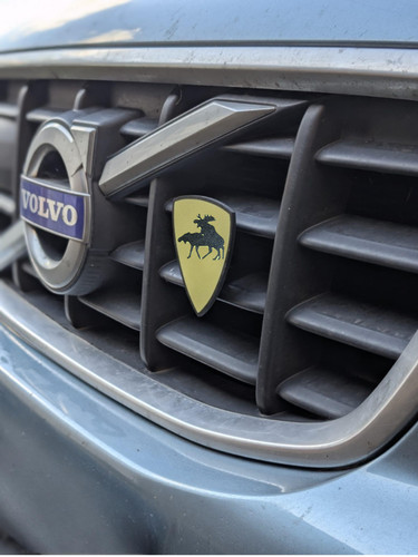 Funny volvo moose badge - moose,