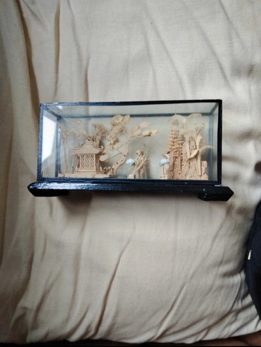 Cork carving far - carving, scene