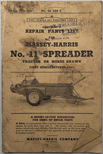 Original massey harris 11 - original,