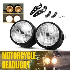 Pair Motorcycle Headlight Lamp