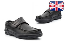 Dr Keller Mens Wide Fit Shoes Real Leather Shoes Touch Fastening (EE Fitting)