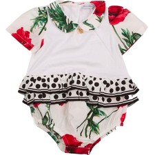DOLCE & GABBANA WHITE BABY GIRLS BODYSUIT 12-18 MONTHS