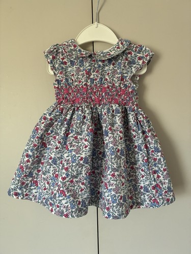 Floral smocked dress - age, 9-12