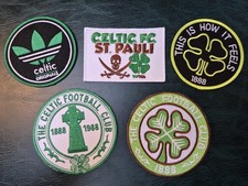 5  X Glasgow Celtic Fc Football Patches Badges Crests Not Hoidy  (Sew/Iron On)