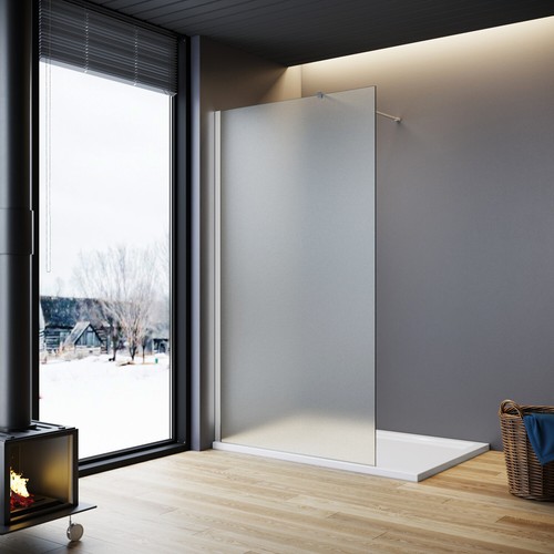 Frosted walk shower - frosted,
