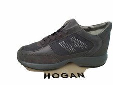 HOGAN INTERACTIVE WOMENS H FLOCK TRAINERS SNEAKERS SHOES GREY - BRAND NEW - UK 5