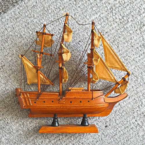 Wooden sailing ship - sailing, model