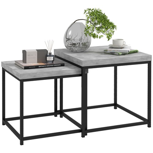Homcom coffee table set - coffee, of