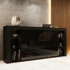 164cm Sideboard Black Matt &