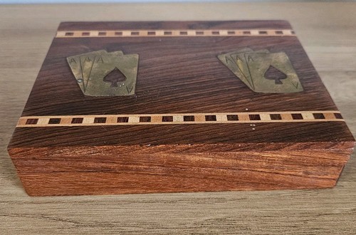 Vintage cards box with - box, playing