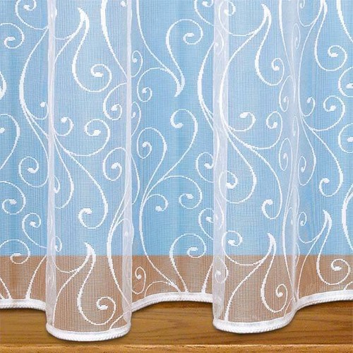 Net curtain scroll design with - net,