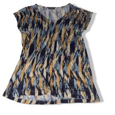 Vintage Jaeger linen Short Sleeve Casual  multi Tops for Women in XS|L25W14|5529