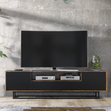 Loft Retro Industrial Living Room Set | Vintage Oak Cabinet & TV Stand