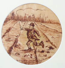 Mounted Hand Painted Silk