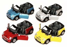 Kinsmart Mini Cooper S Convertible, 5089D - 1/28 Scale Diecast Model Toy Car Set