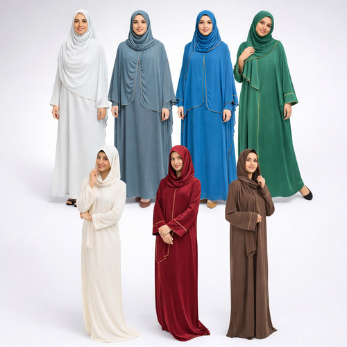 Ladies premium gold trim - premium, abaya