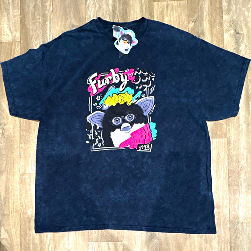 Furby black graphic logo print - logo,