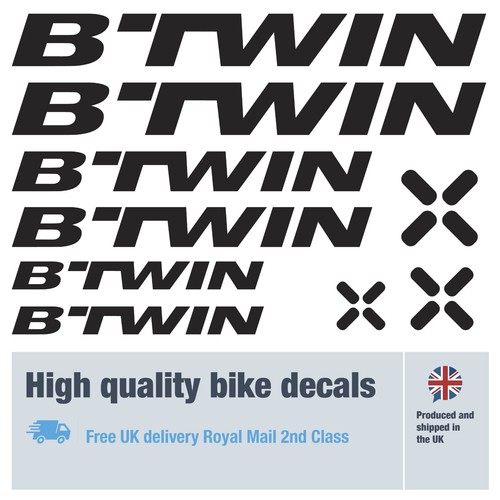 Btwin bike decals labels - decals,