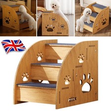 3 Steps Wooden Dog Stairs